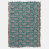 Heffalbs Red Blue beige Paisley Throw Blanket Deken (Voorkant Verticaal)