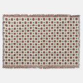 Heffalfels Jumbo Red Blue Polka Dots Throw Blanket Deken (Voorkant)