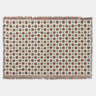Heffalfels Jumbo Red Blue Polka Dots Throw Blanket Deken
