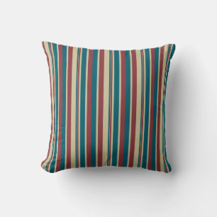 Heffalfels Red Blue Beige Deckstoel Stripes Pillow Kussen
