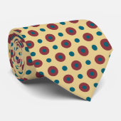 Heffalumps Jumbo Red Blue Polkas op beige stropdas (Opgerold)