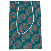 Heffalumps Rood Blauw Beige Paisley Gift Bag Medium Cadeauzakje (Voorkant)