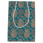 Heffalumps Rood Blauw Beige Paisley Gift Bag Medium Cadeauzakje (Achterkant)