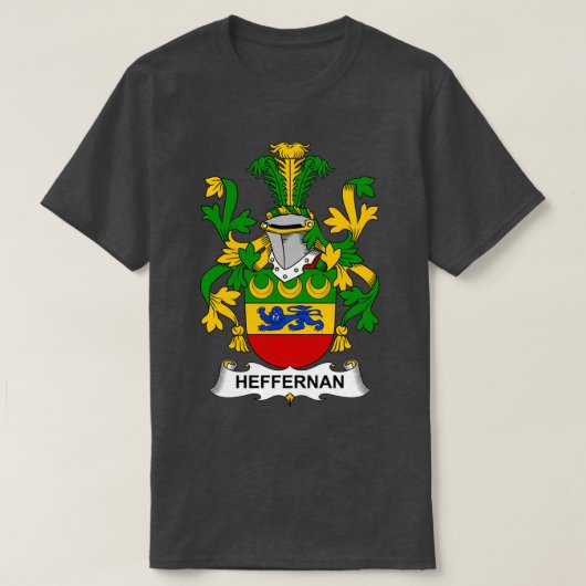 Heffernan Coat of Arms Family Crest T-shirt (Design voorkant)