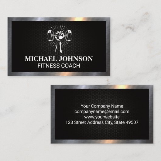 Hefgewicht | Geschiktheid | Metaalgrens Visitekaartje (Voorkant / Achterkant)