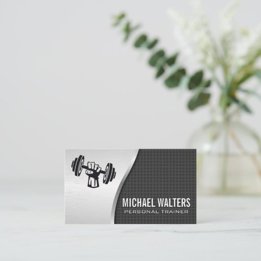 hefgewicht | Metallic Visitekaartje (Staand voorkant)