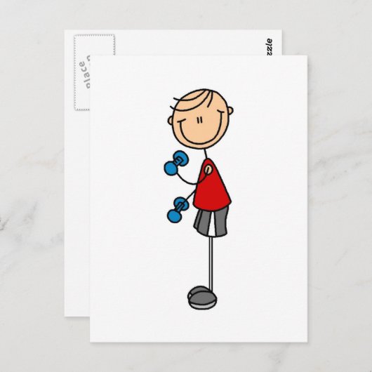 Hefgewicht T-shirts en cadeaus Briefkaart (Voorkant / Achterkant)