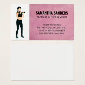 Hefgewicht vrouw | fitness - oefening visitekaartje (Voorkant /achterkant)