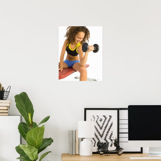 Hefgewicht vrouw poster (Thuiskantoor)