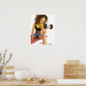 Hefgewicht vrouw poster (Keuken)