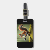 Hefgewichten van eekhoorns bagagelabel (Voorkant verticaal)