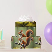 Hefgewichten van eekhoorns cadeaupapier