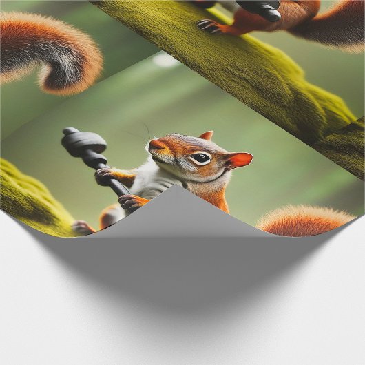 Hefgewichten van eekhoorns cadeaupapier