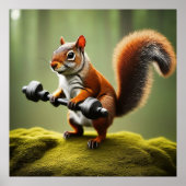 Hefgewichten van eekhoorns poster (Voorkant)