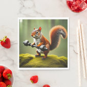 Hefgewichten van eekhoorns servet