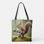 Hefgewichten van eekhoorns tote bag (Achterkant)