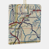 Heflin AL  Map Keramisch Ornament (Rechts)