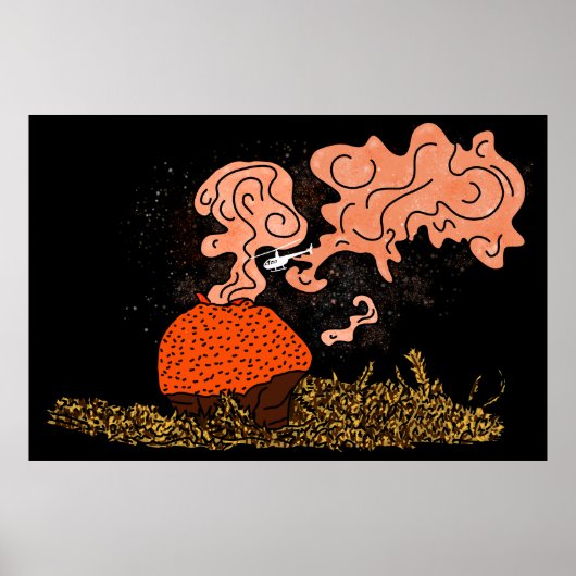 Hefschroef Paddenstoel Poster (Voorkant)