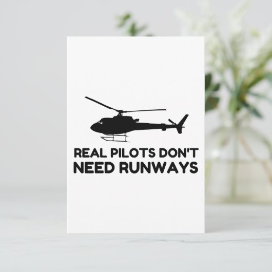 Hefschroefvliegtuigen Bedankkaart (Staand voorkant)