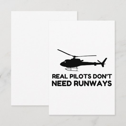 Hefschroefvliegtuigen Bedankkaart (Voorkant / Achterkant)