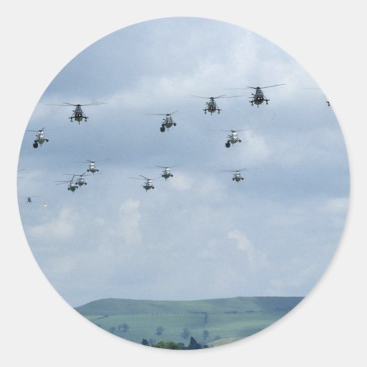 Hefschroefvliegtuigen Ronde Sticker (Voorkant)