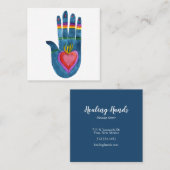 Heftanden visitekaartje vierkant (Voorkant / Achterkant)