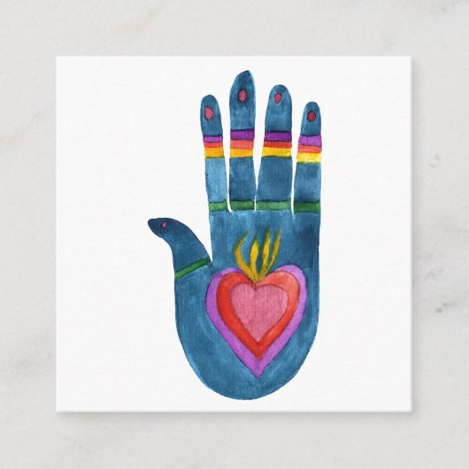 Heftanden visitekaartje vierkant (Voorkant)