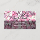 Heftig hart elegante rechthoeken semi-transparant visitekaartje (Achterkant)