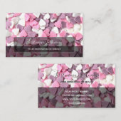 Heftig hart elegante rechthoeken semi-transparant visitekaartje (Voorkant / Achterkant)