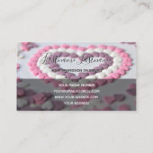 Heftig hart elegante rechthoeken semi-transparant visitekaartje (Achterkant)