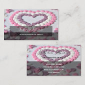 Heftig hart elegante rechthoeken semi-transparant visitekaartje (Voorkant / Achterkant)