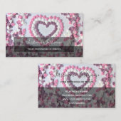 Heftig hart elegante rechthoeken semi-transparant visitekaartje (Voorkant / Achterkant)