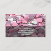 Heftig hart elegante rechthoeken semi-transparant visitekaartje (Achterkant)