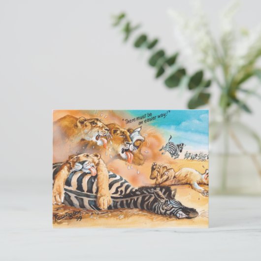 Heftig leven briefkaart (Staand voorkant)