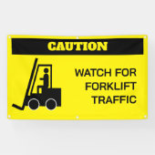 Heftruck Attentie Aangepaste Banner (Horizontaal)