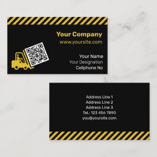 Heftruck die QR-code heft Visitekaartje