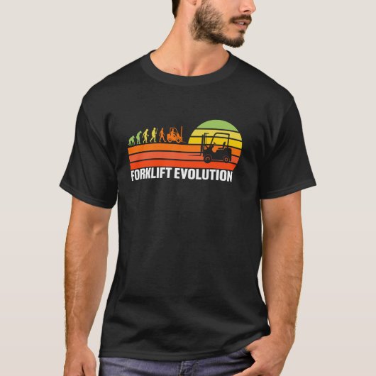 Heftruck Evolution Funny Heftruck Driver Operator T-shirt (Voorkant)