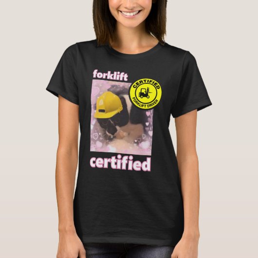Heftruck gecertificeerd Cat T-shirt (Voorkant)
