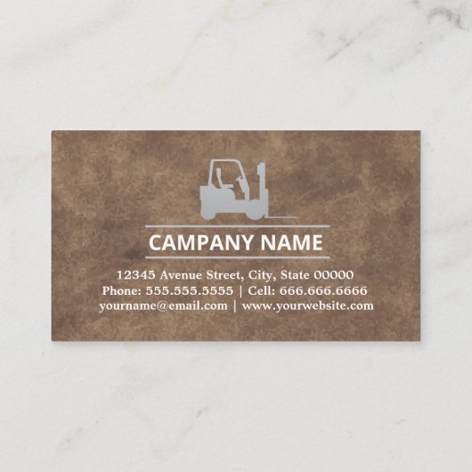 Heftruck, Logistiek - Professioneel Visitekaartje (Achterkant)