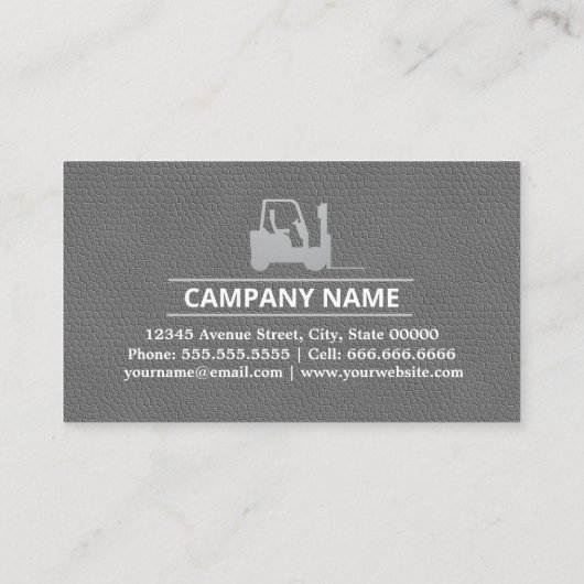 Heftruck, Logistiek - Professioneel Visitekaartje (Achterkant)