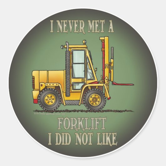 Heftruck operator Quote Kinder Sticker (Voorkant)