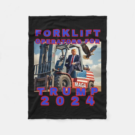 Heftruck operators voor Trump Fleece Deken (Voorkant)