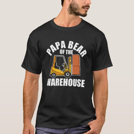 Heftruckoperator Dad Truck Driver Beer Magazijn T-shirt (Voorkant)