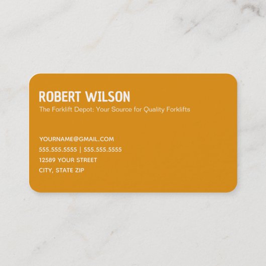 Heftruckservices Visitekaartje (Achterkant)