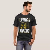 hefwerkplaats en drijvende vorkhefwerker t-shirt (Voorkant volledig)