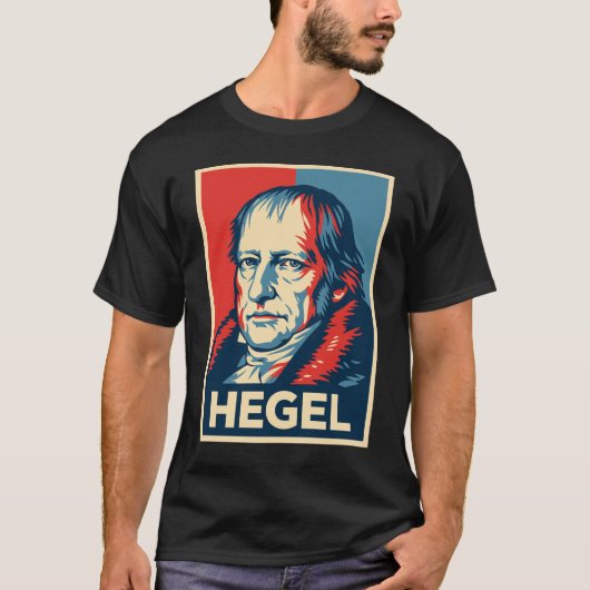 Hegel Pop Art Portret T-shirt (Voorkant)