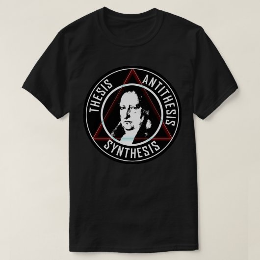 HEGEL THESIS ANTITHESIS SYNTHESIS DIALECTISCH T-SHIRT (Design voorkant)