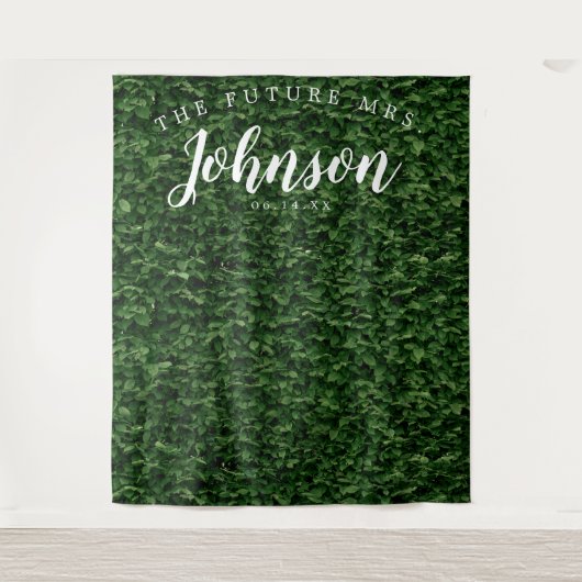 Hegge muur achtergrond - Toekomstige Mrs foto acht Wandkleed (Voorkant)