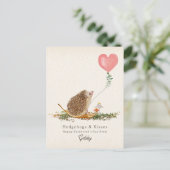 Heggen Knuffels & Kusjes Egel Valentijnskaart Klas Briefkaart (Staand voorkant)