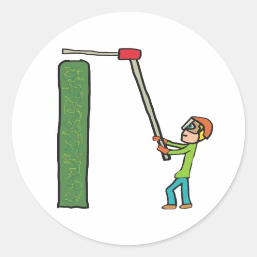 heggenscharen ronde sticker (Voorkant)